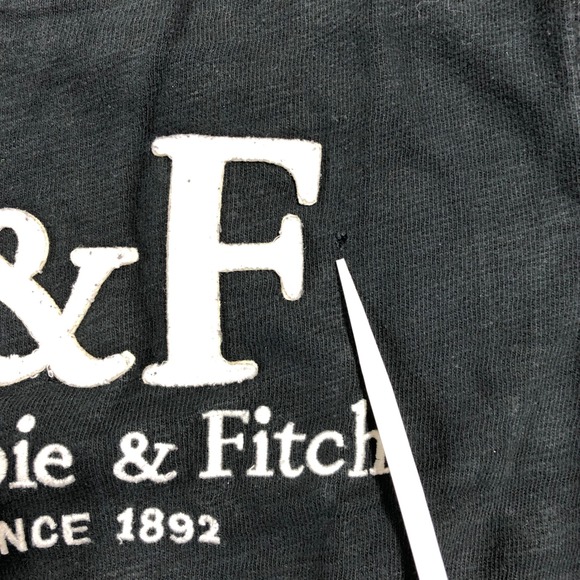 Abercrombie & Fitch Mens Long Sleeve Graphic T-Shirt Black Size M - Picture 2 of 9